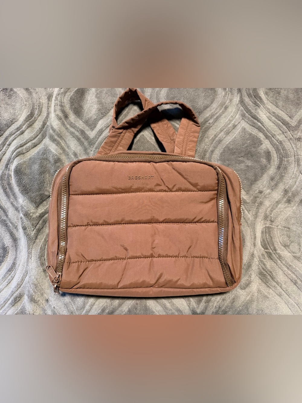 Brown Quilted Carry Bag